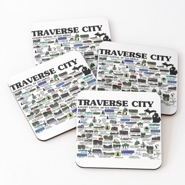 Item preview, Traverse City Map  designed and sold by fiberandgloss.