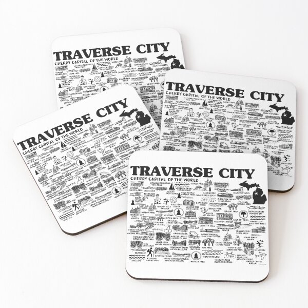 Item preview, Traverse City Map  designed and sold by fiberandgloss.
