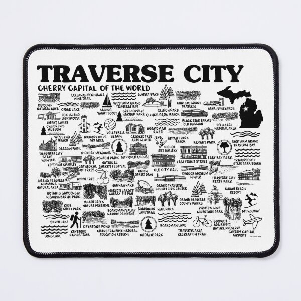 Item preview, Traverse City Map  designed and sold by fiberandgloss.
