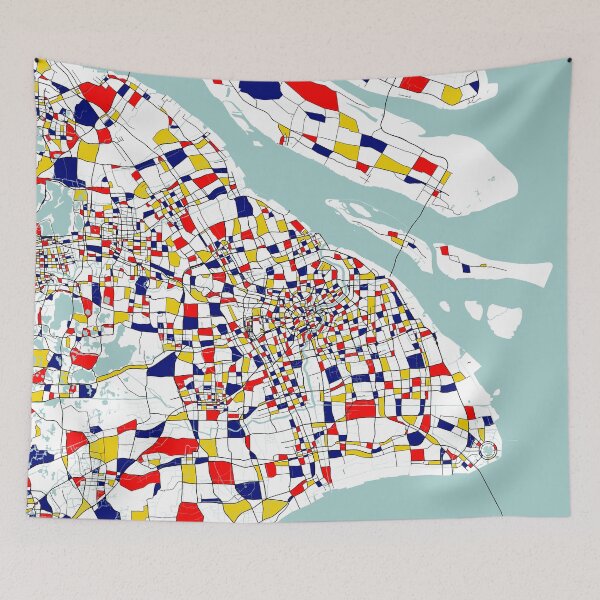 Item preview, Shanghai, China City Map - Mondrian designed and sold by deMAP.