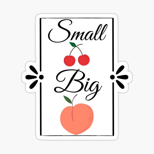 Small Tits Big Ass Peach And Cherries Sticker For Sale By Qkibrat Redbubble