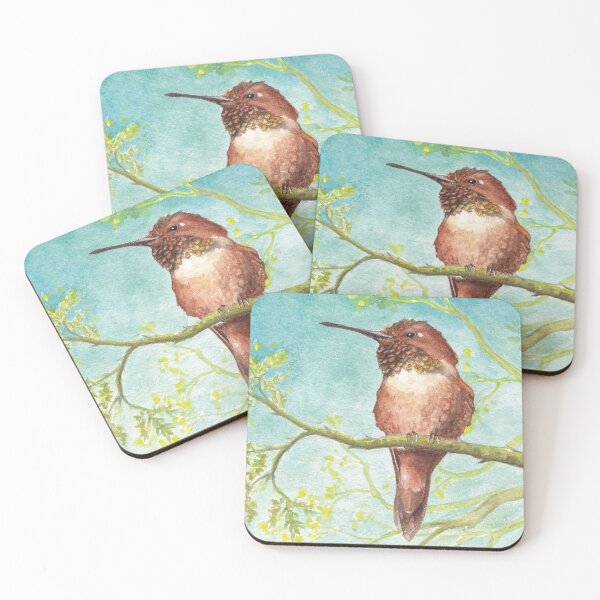 Item preview, Rufous Hummingbird in Palo Verde, Sonoran Desert designed and sold by tracyannholmes.