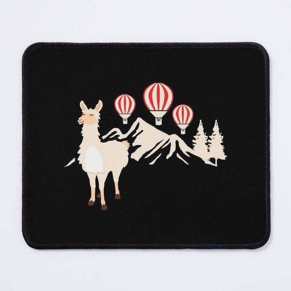 Item preview, Adorable Cute Folk Nature Retro Mountain Llamas, Alpaca Animal Hot Air Balloon designed and sold by Merchking1.