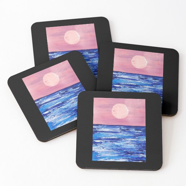 Item preview, PINKISH DELIGHTED SKY AND MOON OCEAN designed and sold by MONISIOART.