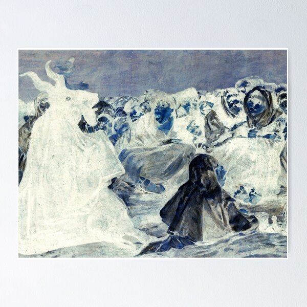 Item preview, Witches' Sabbath (The Great He-Goat) Negative, Francisco de Goya, c. 1821 Gothic Fine Art for Halloween designed and sold by CoolArtGeek.