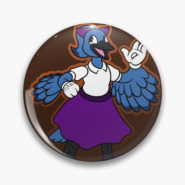 Item preview, Falda de caniche de dibujos animados de Rubberhose Blue Bird designed and sold by ThatRadFailure.