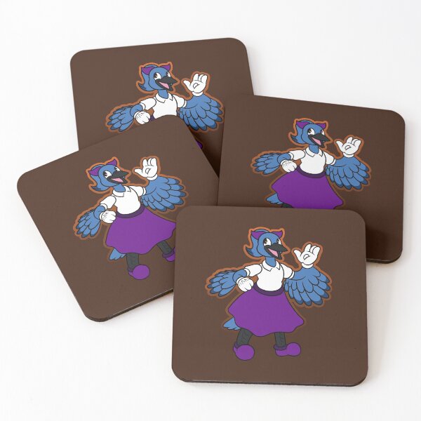 Item preview, Rubberhose Cartoon Poodle Skirt Blue Bird designed and sold by ThatRadFailure.