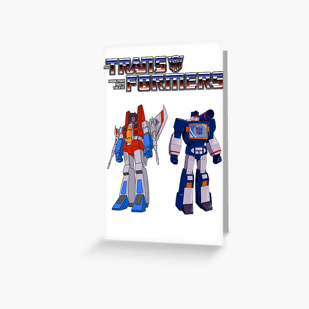 "Transformers Starscream Soundwave G1 Decepticons" Greeting Card by Alastair42 Redbubble