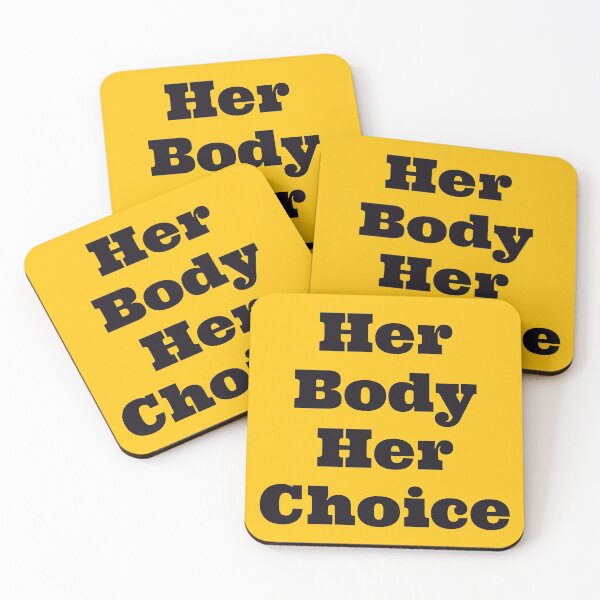 Item preview, Pro Choice Her Body Her Choice | Rally For Abortion Justice designed and sold by Giovanni's  Brown Quotes.
