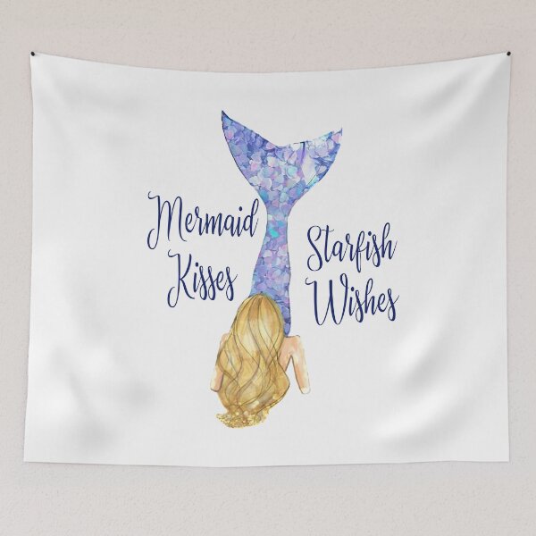 Item preview, Mermaid Kisses Starfish Wishes Lounging Mermaid designed and sold by Swigalicious.