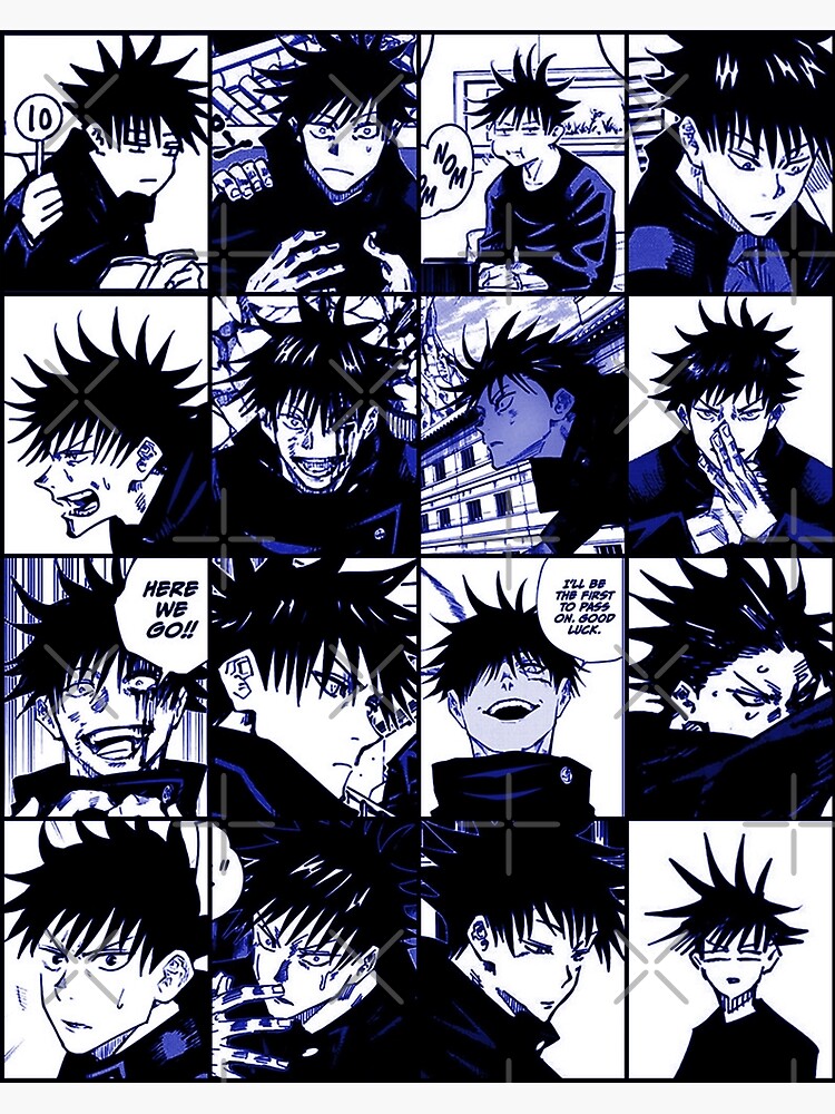 "Fushiguro Megumi manga collage - color version" Poster by Angellinx3 | Redbubble