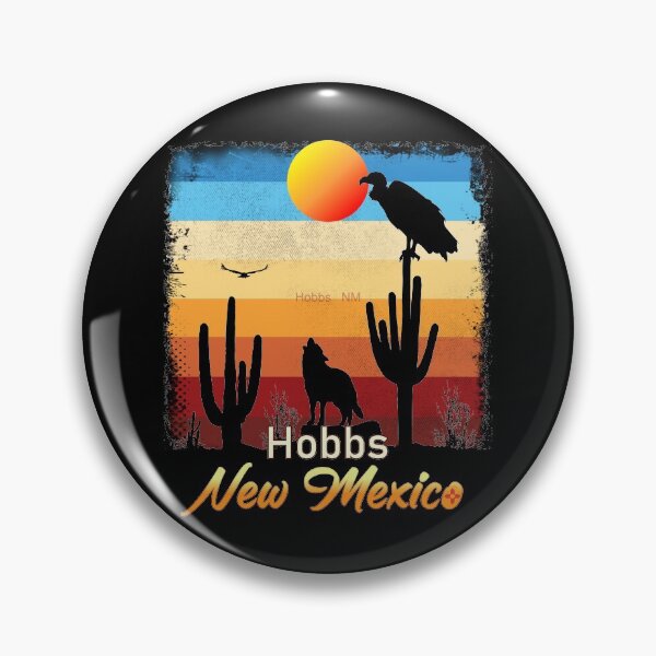 Item preview, Hobbs New Mexican NM Sunset Coyote  Vulture Cactus Desert NewMexican designed and sold by Cuatrocaminos.