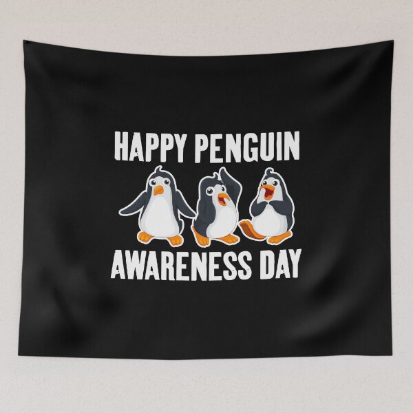 Item preview, Happy Penguin Awareness Day aquatic birds Fun Holiday Habitats designed and sold by Merchking1.