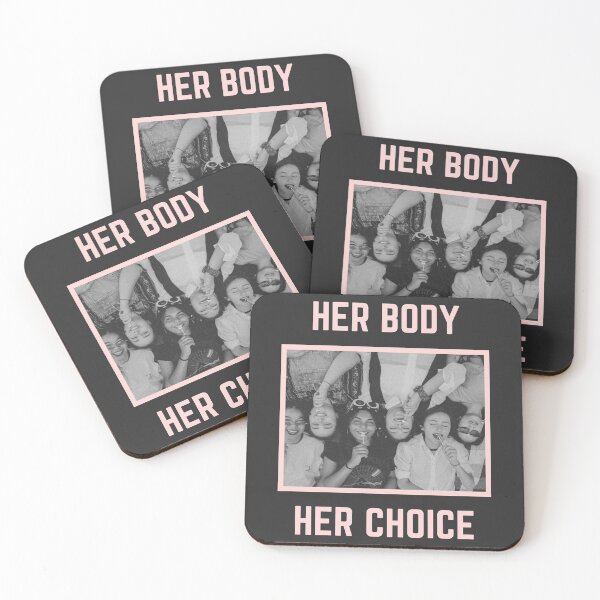 Item preview, Pro Choice Her Body Her Choice | Rally For Abortion Justice designed and sold by Giovanni's  Brown Quotes.
