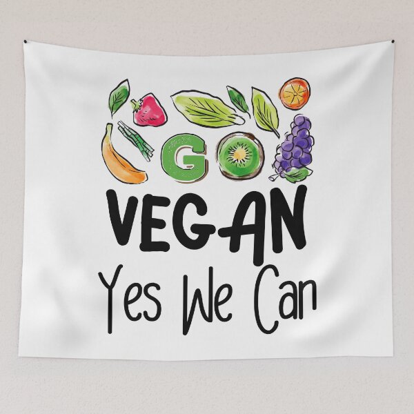Item preview, Go Vegan Yes We Can Funny Design designed and sold by MoSaid.