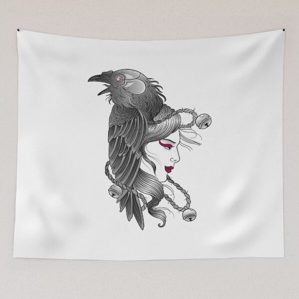 Item preview, Japanese Geisha with Bells R designed and sold by artorno.