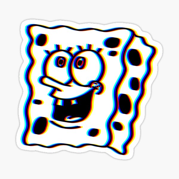 "Glitch Spongebob " Sticker For Sale By GinaLaskey | Redbubble