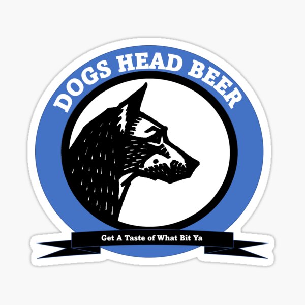 "DOGS HEAD BEER LOGO" Sticker for Sale by MitchON Redbubble