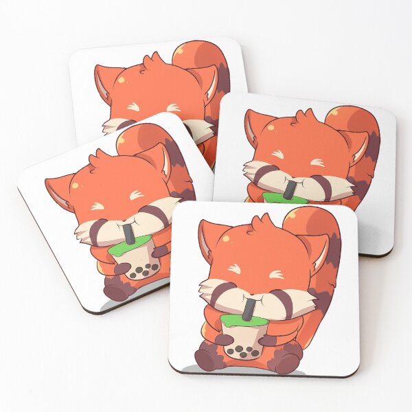 Item preview, Panda Bubble Tea | Red Panda Drinking Boba Tea designed and sold by Mini Pandas.