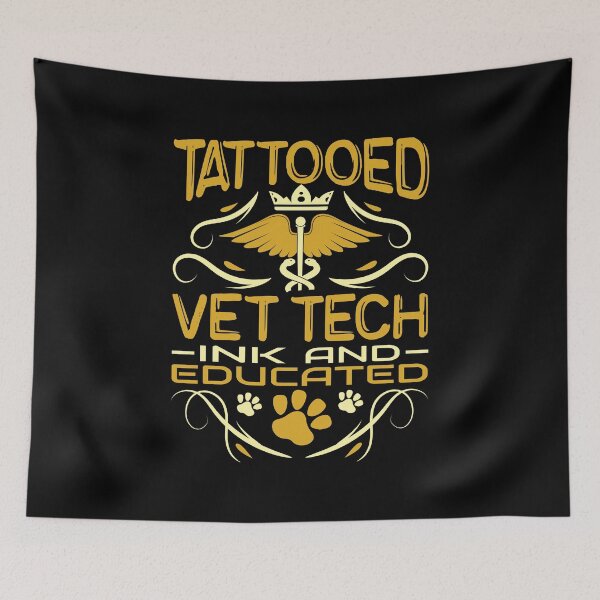 Item preview, Tattooed Vet Tech Inked And Educated Veterinarian designed and sold by Merchking1.