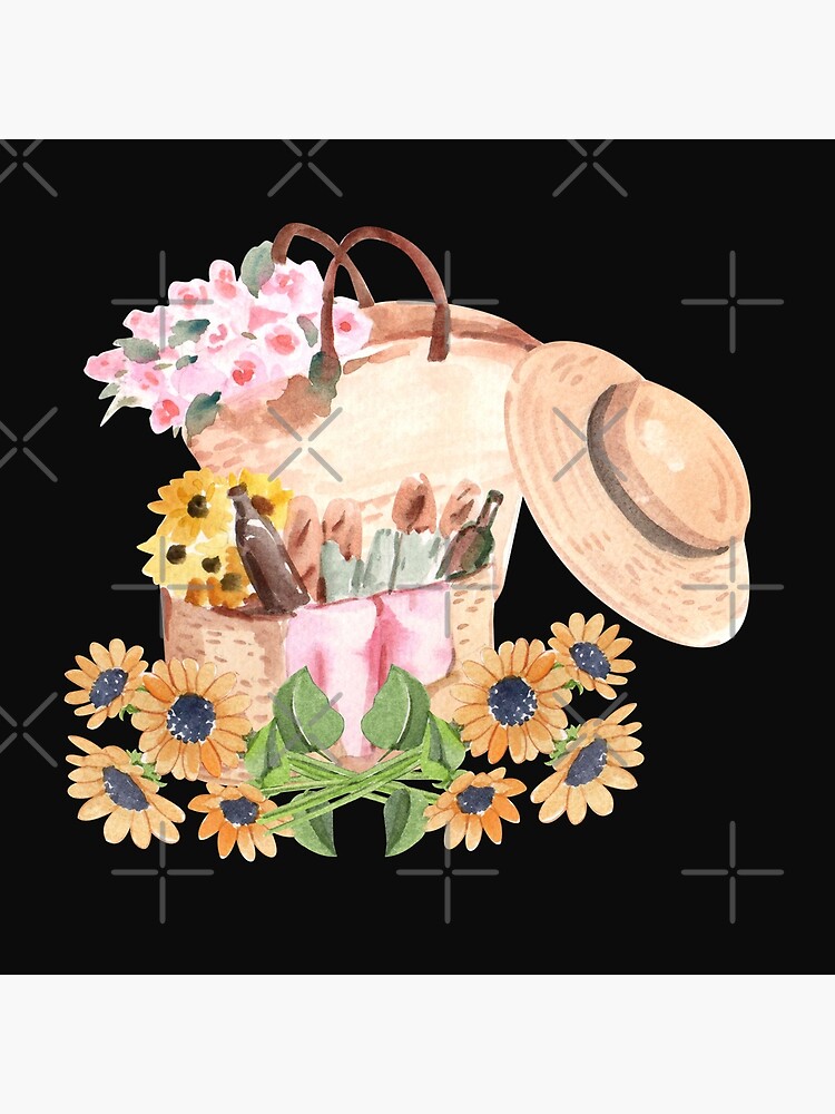 "Cottagecore Vintage Picnic Basket" Poster for Sale by sojasquest2