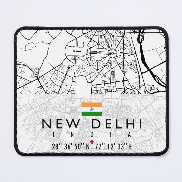 Item preview, NEW DELHI MAP INDIA designed and sold by hatimelhag.
