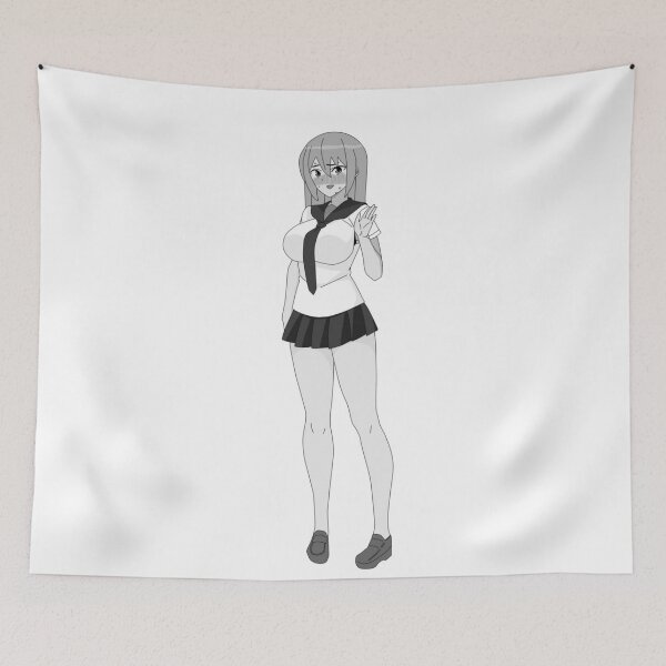 Item preview, lewd anime girl hentai manga ecchi waifu gray tone designed and sold by ArthurPoe.