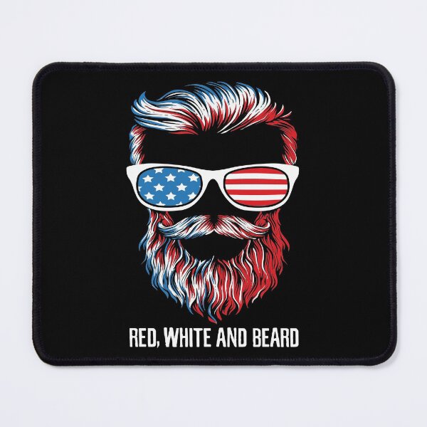 Item preview, Patriotic Beard, Red White and Beard US Independence , US Pride Bearded Men  designed and sold by Merchking1.