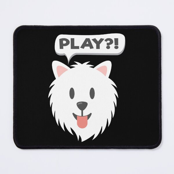 Item preview, Play Puppy White Dog Painted Smile Cute Pet National Pet Day designed and sold by Merchking1.