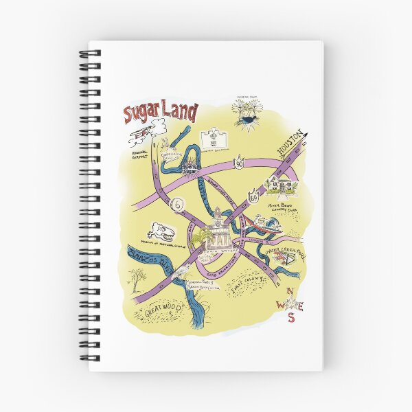 Item preview, Sugar Land, TX Souvenir Style Map designed and sold by paigemoore.