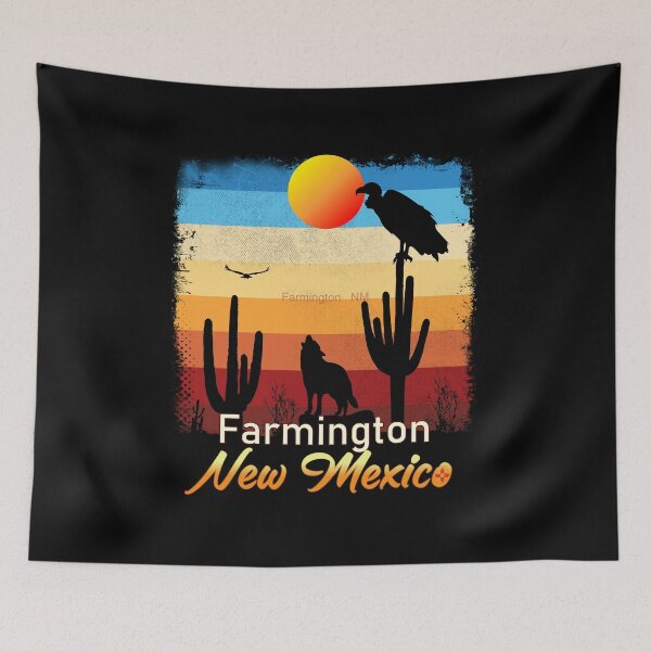 Item preview, Farmington New Mexican NM Sunset Coyote  Vulture Cactus Desert NewMexican designed and sold by Cuatrocaminos.
