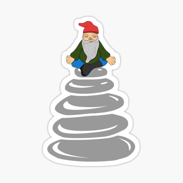 Artikel-Vorschau von Zen Gnome Mediatng Yoga Praxis Rock Stacking Cairn Cute, designt und verkauft von mkopka.
