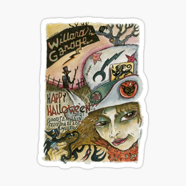 Item preview, Happy Halloween Willard's Garage designed and sold by WEBuyApparel.