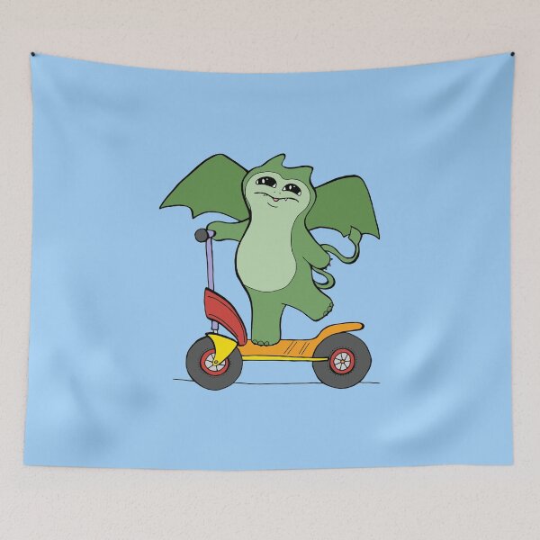 Item preview, Little Dragon Rides a Scooter designed and sold by Otter-Grotto.