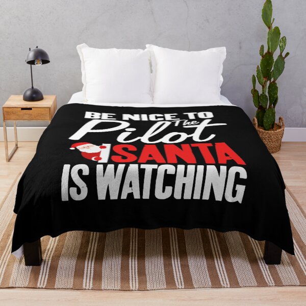 Item preview, Be Nice To The Pilot Santa Is Watching Christmas Xmas designed and sold by Merchking1.