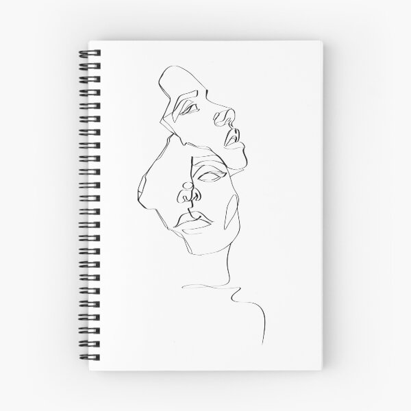 Item preview, Continuous line set of feminine portraits designed and sold by AriadnaArt.