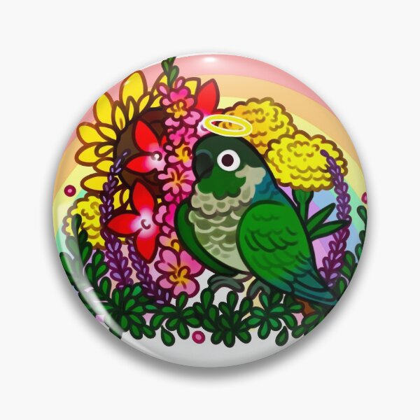 Item preview, Green Cheek Conure Rainbow Bridge Reggie <3 designed and sold by Maureen Dwelley.