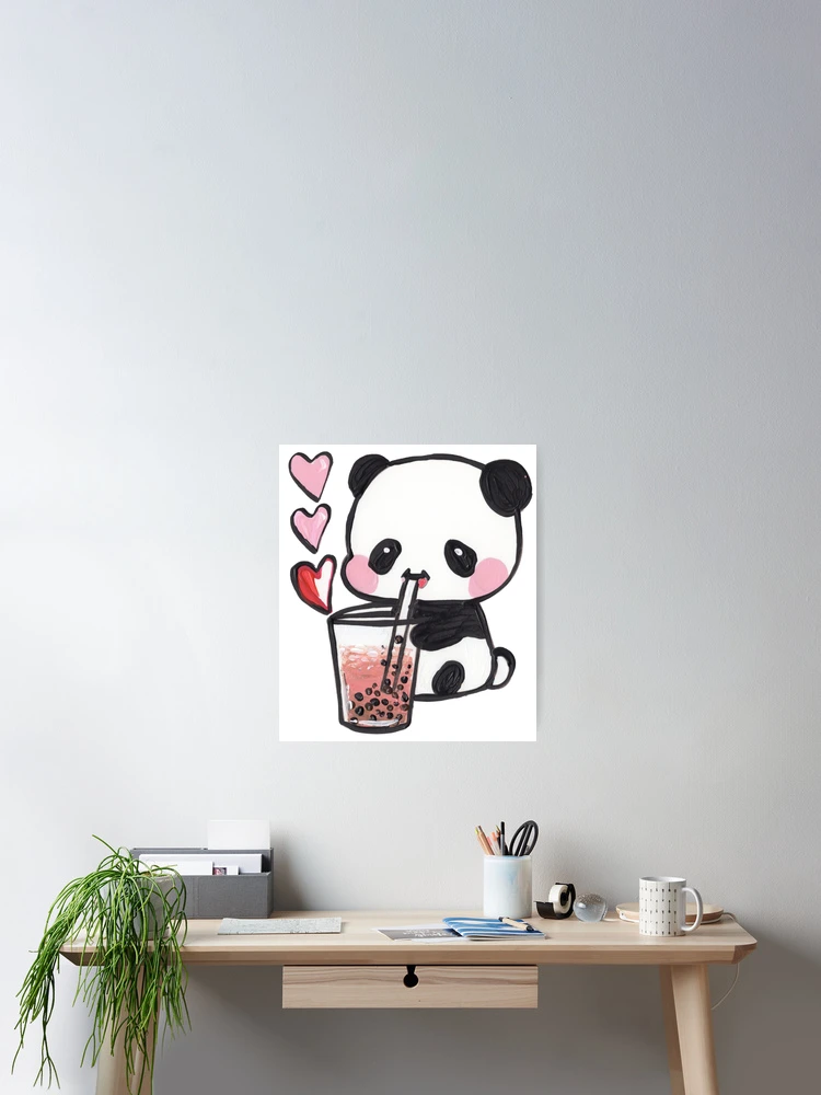 Thumbnail 2 of 3, Poster, Panda Bubble Tea designed and sold by RheaRealm.
