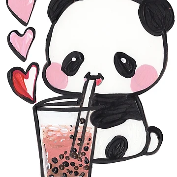 Artwork thumbnail, Panda Bubble Tea by RheaRealm