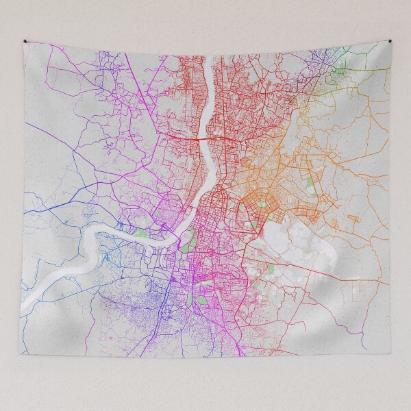 Item preview, Kolkata City Map of India - Colorful designed and sold by deMAP.