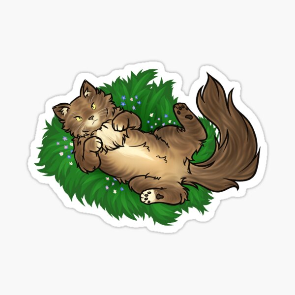 Vista previa del artículo con la obra «Gato atigrado marrón de pelo largo», diseñado y vendido por rawrimamidget.