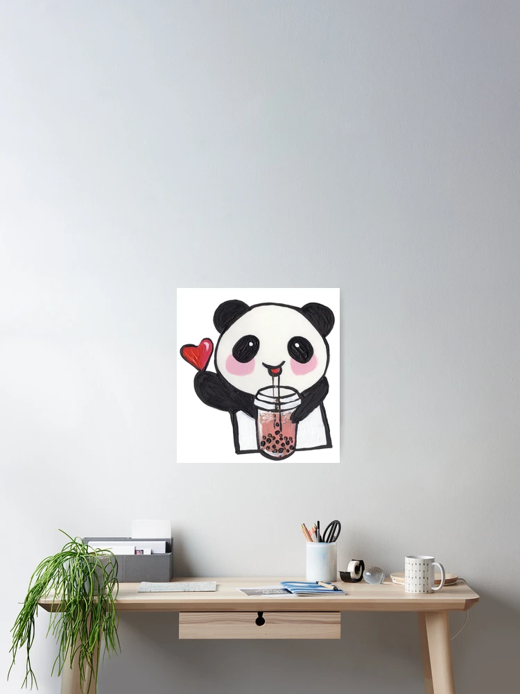 Thumbnail 2 of 3, Poster, Panda Bubble Tea designed and sold by RheaRealm.
