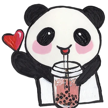 Artwork thumbnail, Panda Bubble Tea by RheaRealm