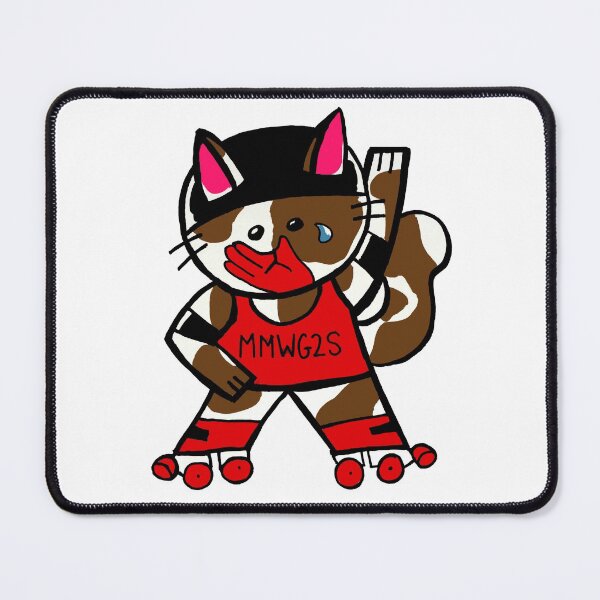 Item preview, MMWG2S Roller Cat with red hand war paint cartoon cat, cute, designed and sold by brandydevoid.