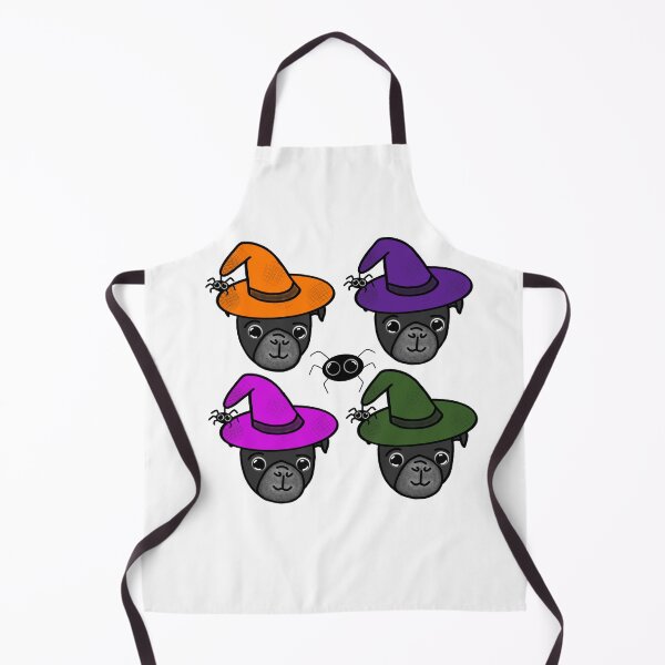 Item preview, Black Pugs with Witch Hats and Spider Friends Pack designed and sold by LeasPugGrumble.