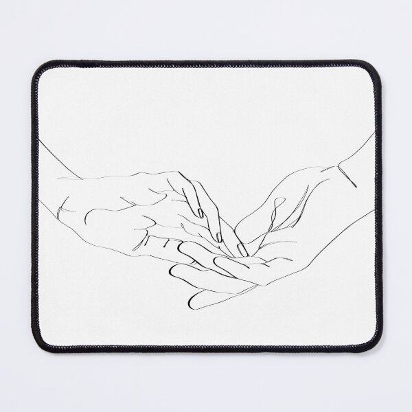Item preview, Continuous line illustration of hands touching. Abstract concept of tenderness  designed and sold by AriadnaArt.
