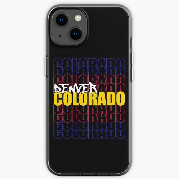 Denver Colorado State Flag Typography iPhone Soft Case