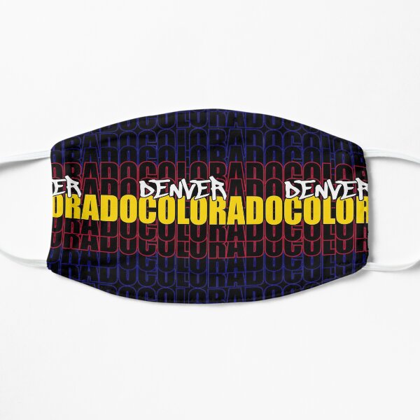 Denver Colorado State Flag Typography Flat Mask