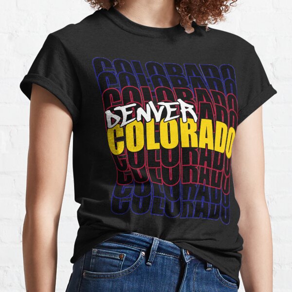 Denver Colorado State Flag Typography Classic T-Shirt