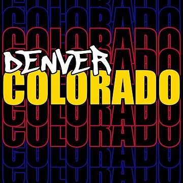 Artwork thumbnail, Denver Colorado State Flag Typography by that5280lady